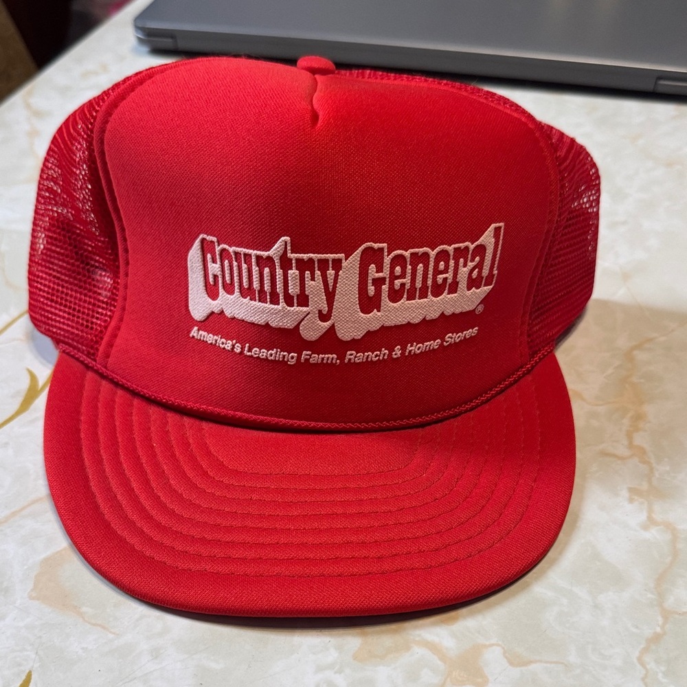 Vintage Country General Red Trucker Hat
